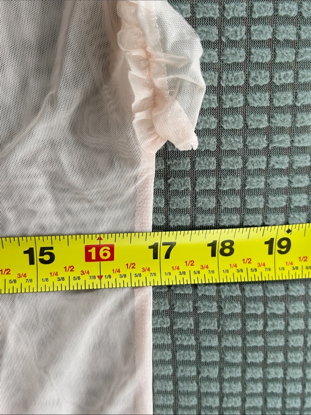 Jacob Sheer Ruffle-Trim Tie-Waist Robe in Pale Pink - Picture 4 of 6